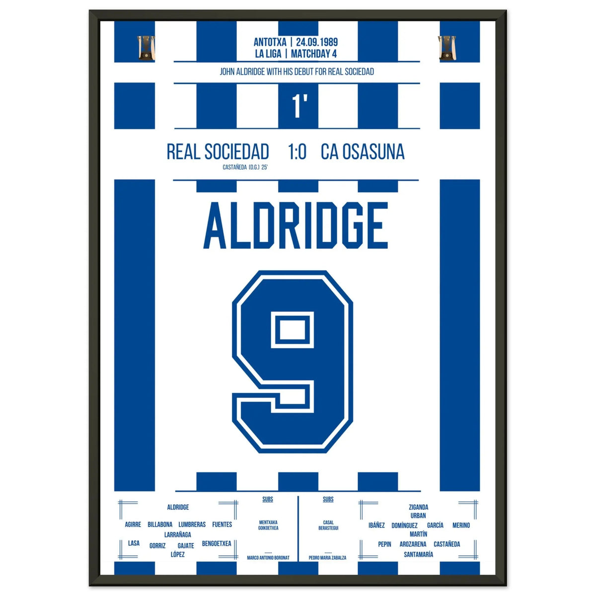 John Aldridge's debut game for Real Sociedad