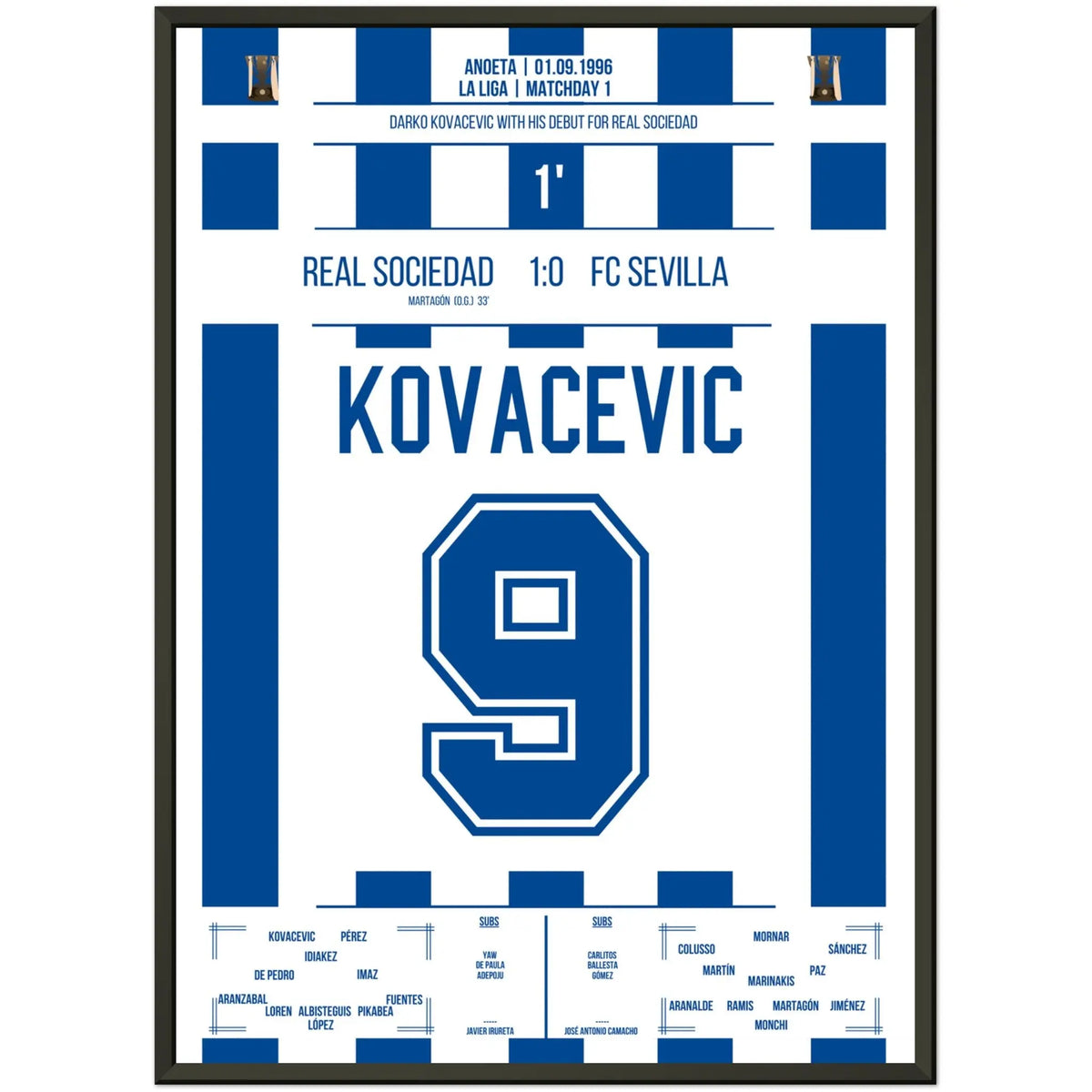 Darko Kovacevic made his debut for Real Sociedad in 1996