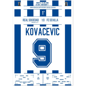 Darko Kovacevic made his debut for Real Sociedad in 1996