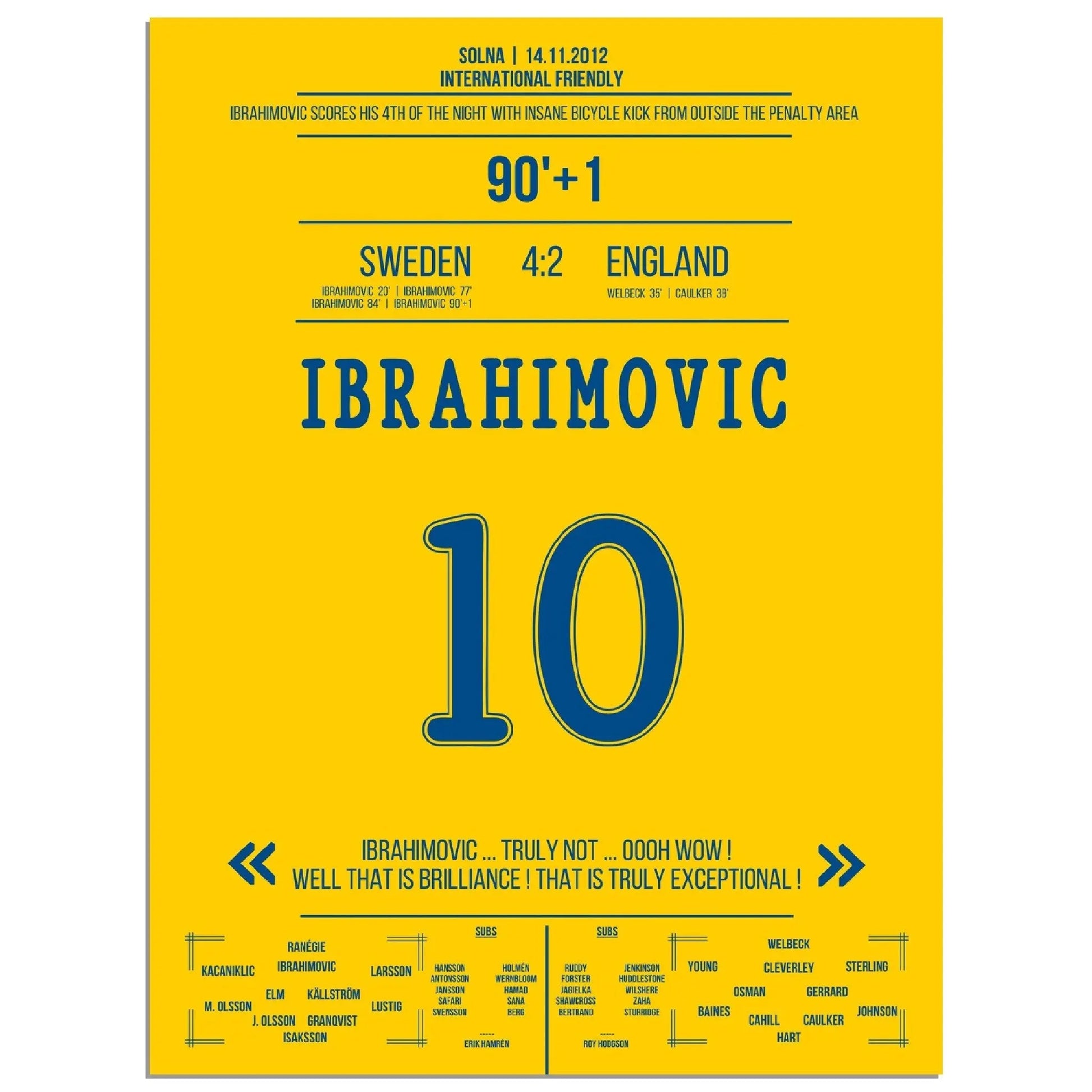 Die Zlatan Show gegen England in 2012 