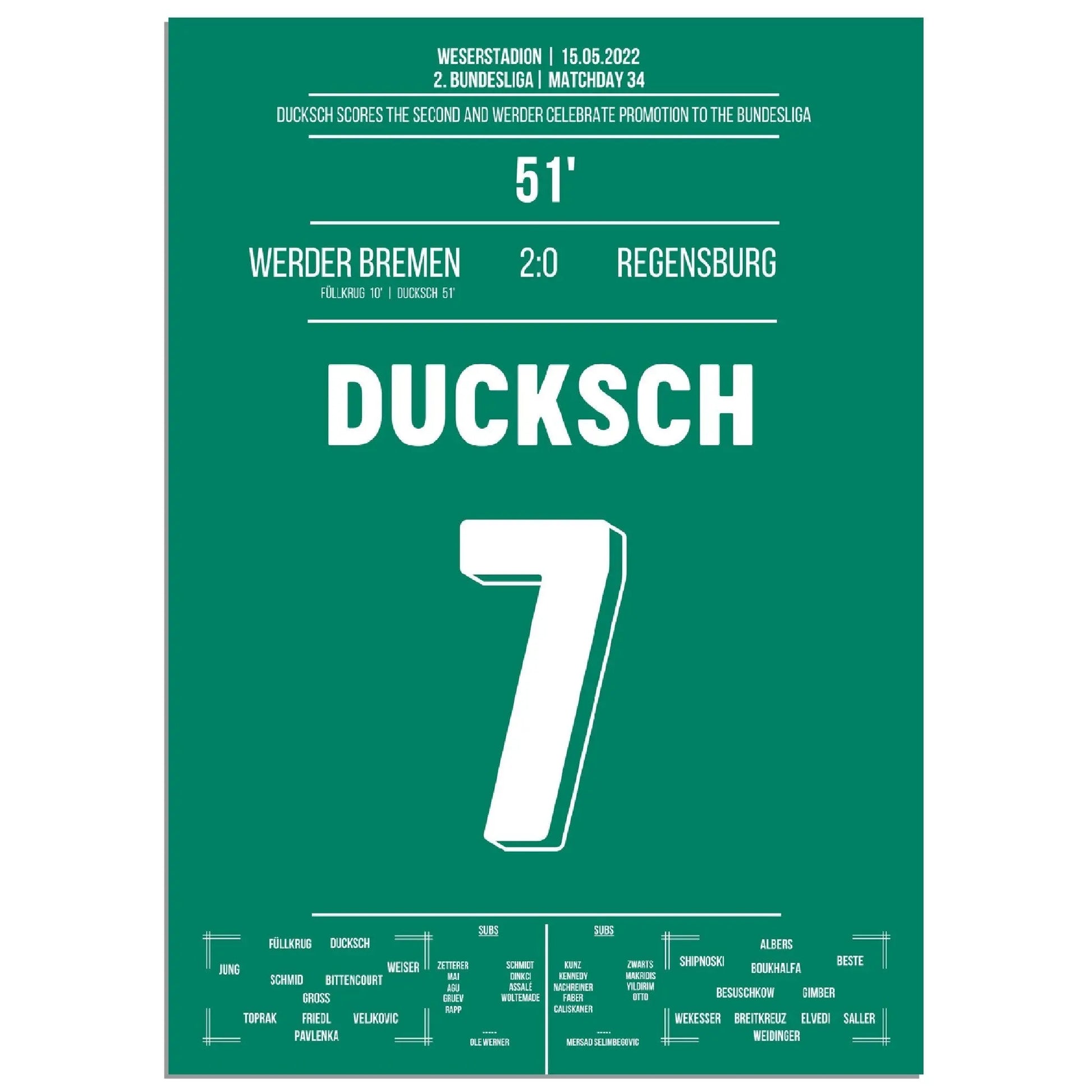 Ducksch macht Bremen's Wiederaufstieg perfekt 