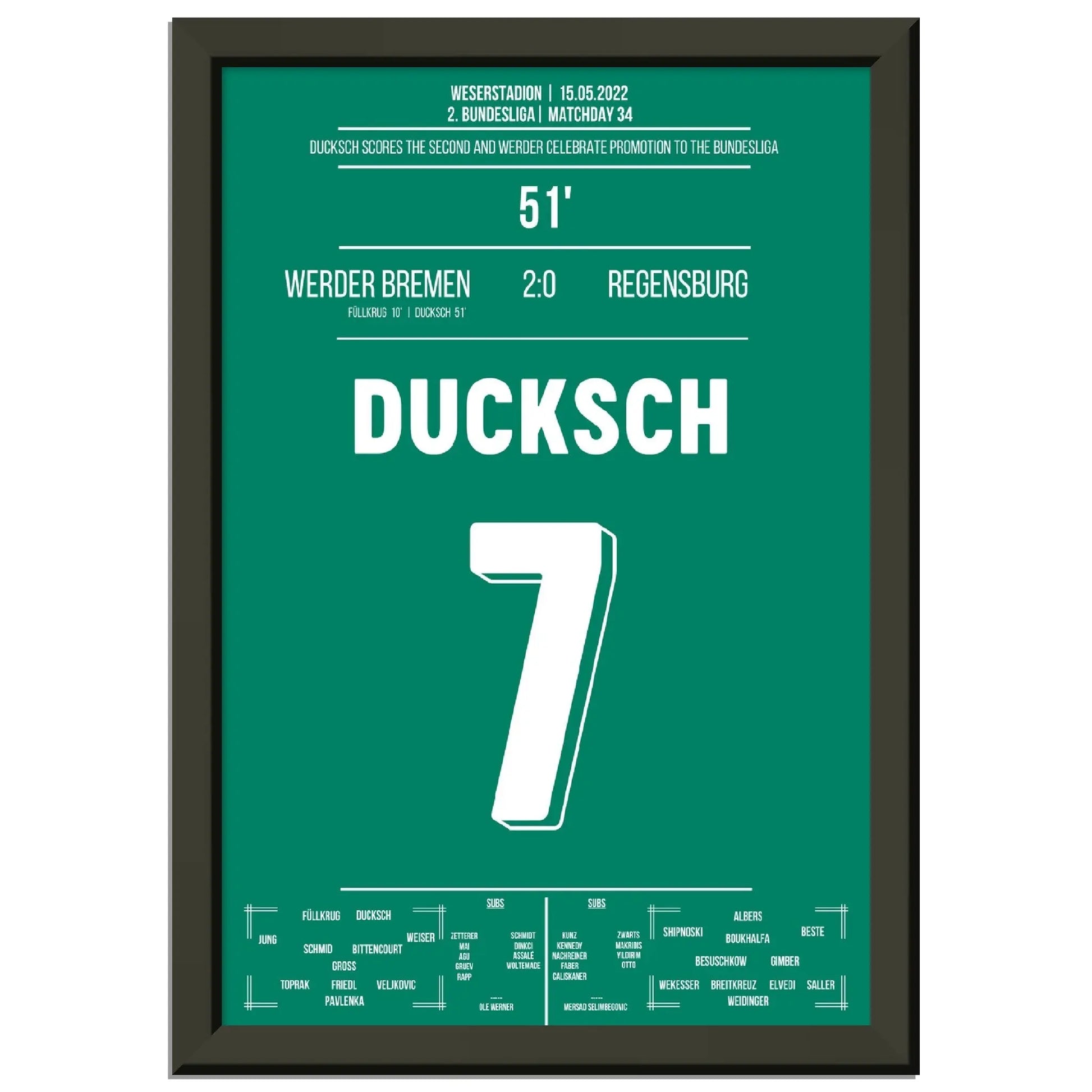 Ducksch macht Bremen's Wiederaufstieg perfekt 