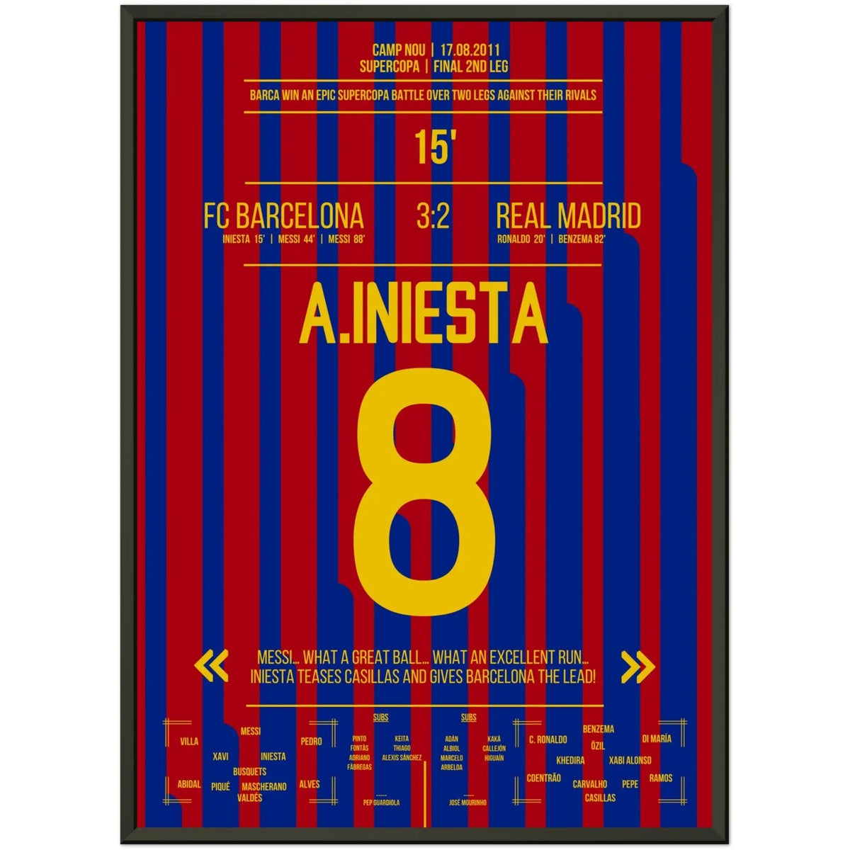 Iniesta's goal in Supercopa victory in 2011