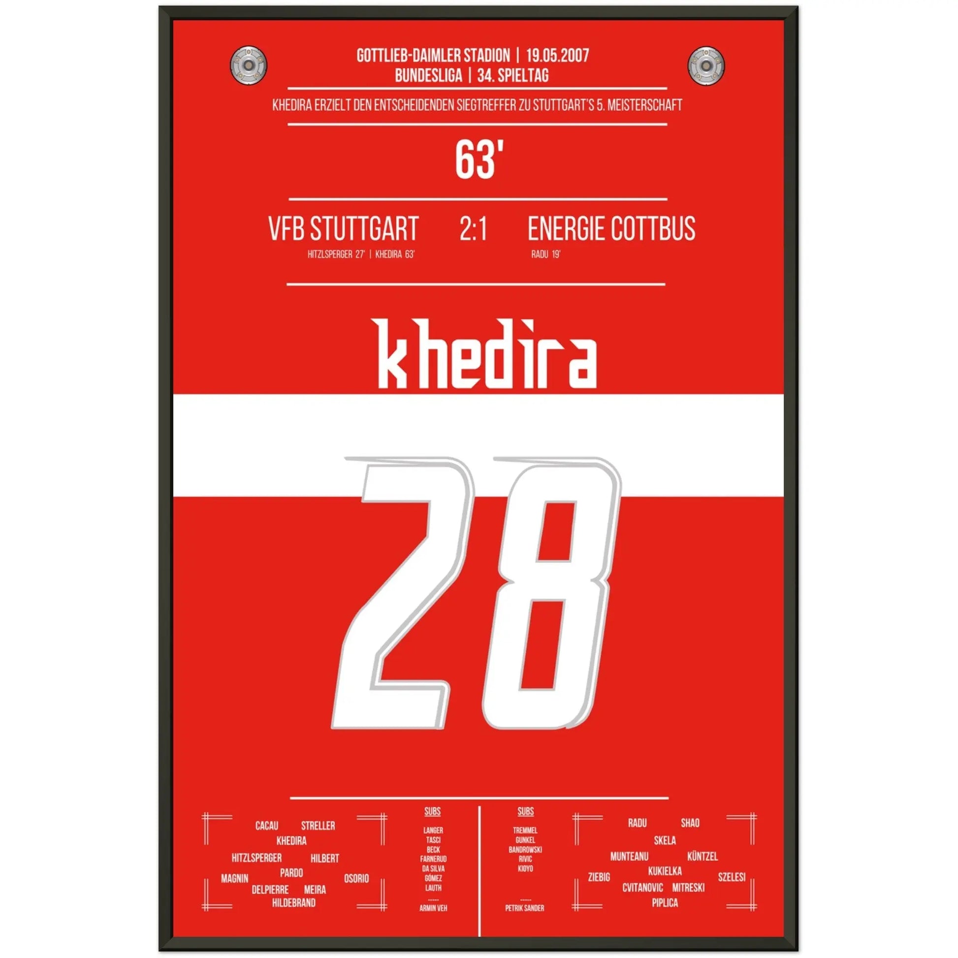 Khedira köpft Stuttgart zur Meisterschaft 2007 