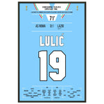 Lulic mit Siegtreffer im Coppa Italia Finale 2013 60x90-cm-24x36-Schwarzer-Aluminiumrahmen