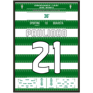 Paulinho's Tor zum ersten Titelgewinn seit 2002 50x70-cm-20x28-Schwarzer-Aluminiumrahmen