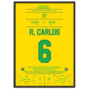 Roberto Carlos magischer Freistoss gegen Frankreich 