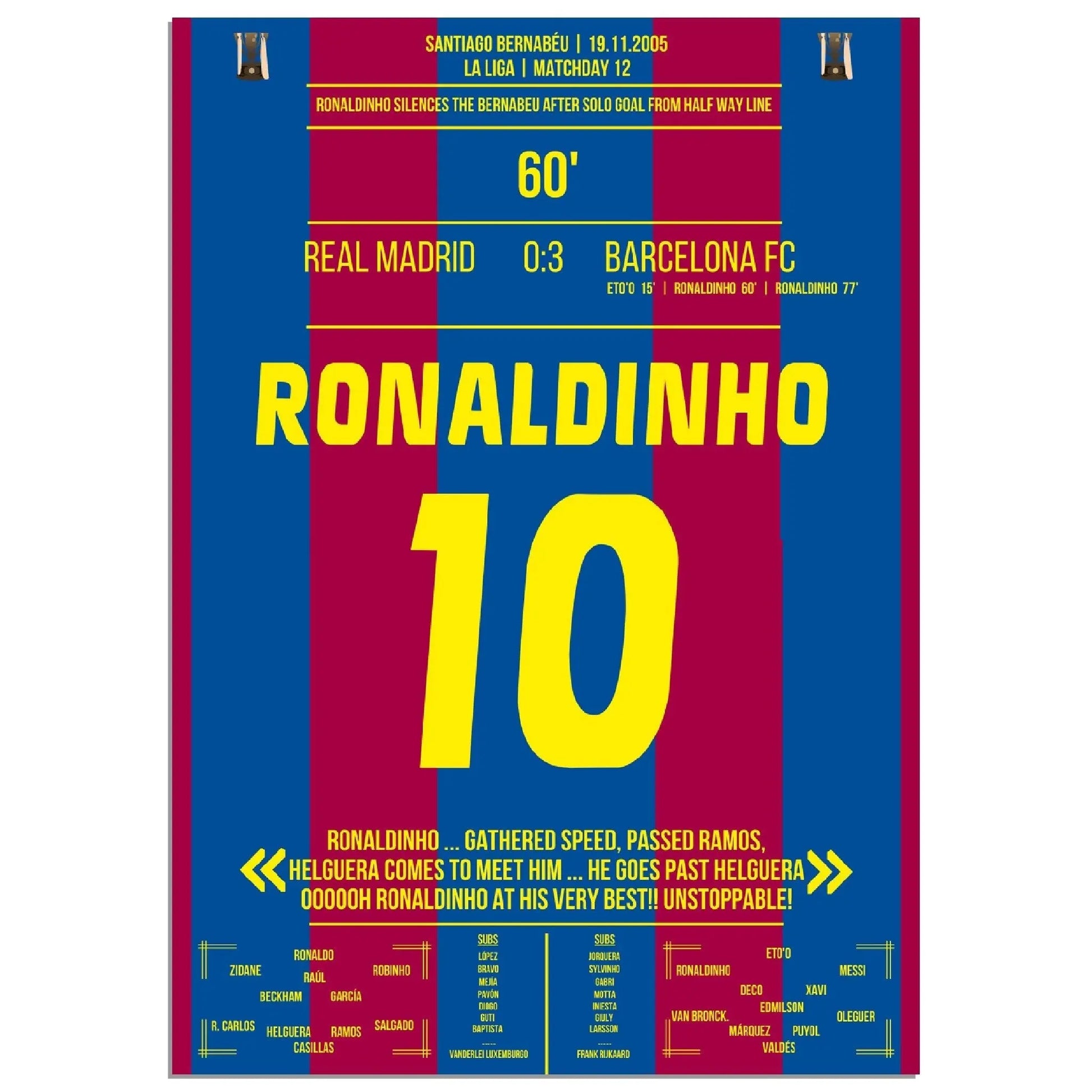 Ronaldinho's Solo Tor im Bernabeu in 2005 