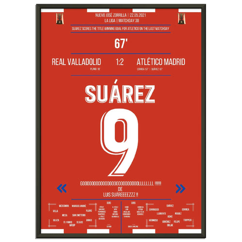 Suarez with the winning goal to win the championship on the last matchday
