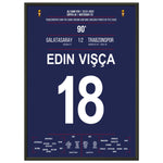 Trabzonspor dreht das Spiel bei Galatasaray auf dem Weg zur Meisterschaft 2022 50x70-cm-20x28-Schwarzer-Aluminiumrahmen