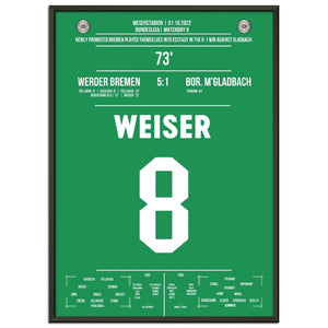 Weiser krönt Bremen's Gala-Sieg gegen Gladbach 2022 