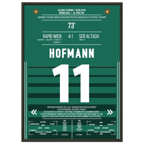 Hofmann's perfect farewell in the last game for Rapid
