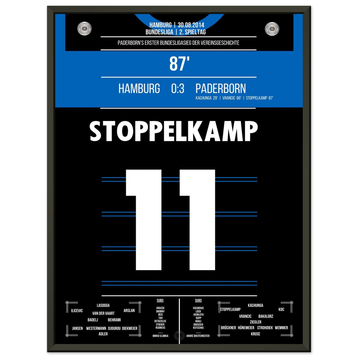 Paderborn's first Bundesliga victory in the club's history