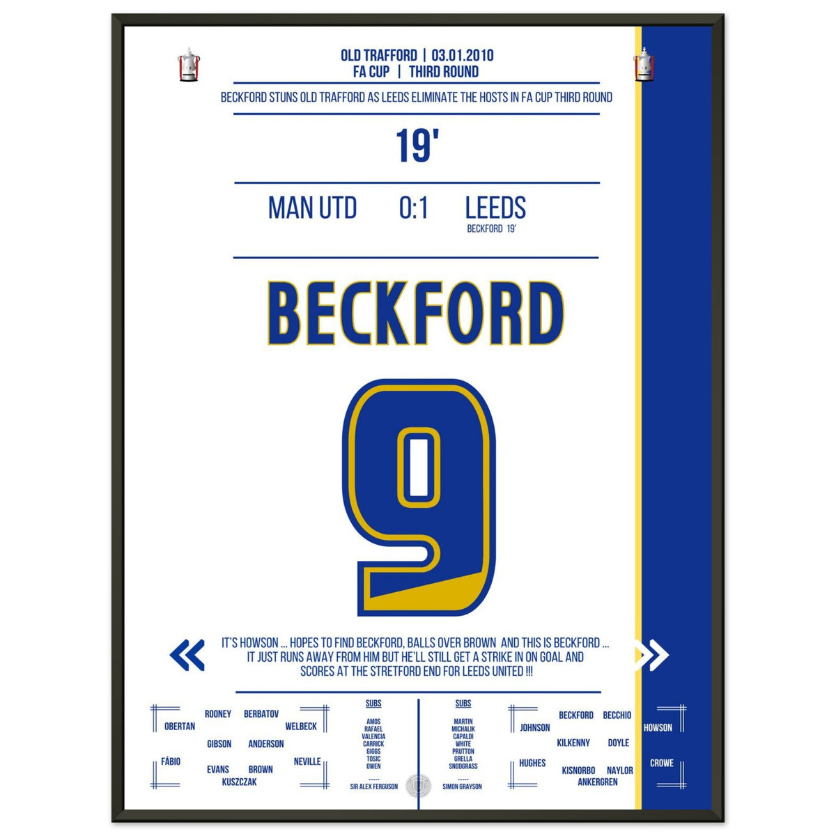 Beckford's winning goal in the FA Cup triumph at Old Trafford