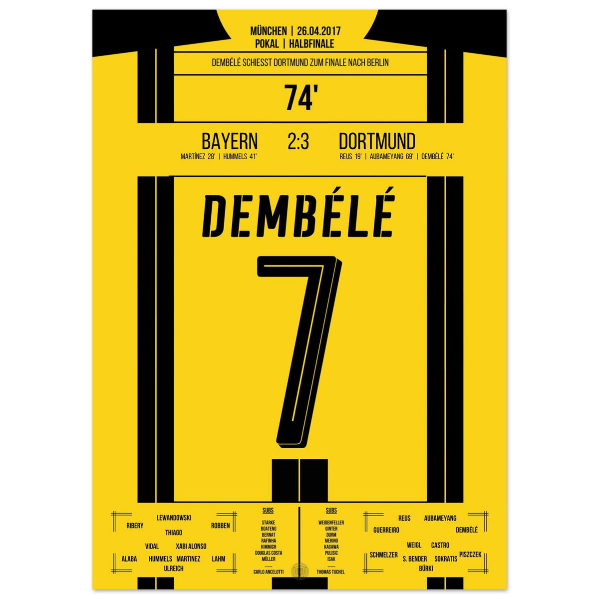 Dembélé's winning goal against Bayern to reach the 2017 final