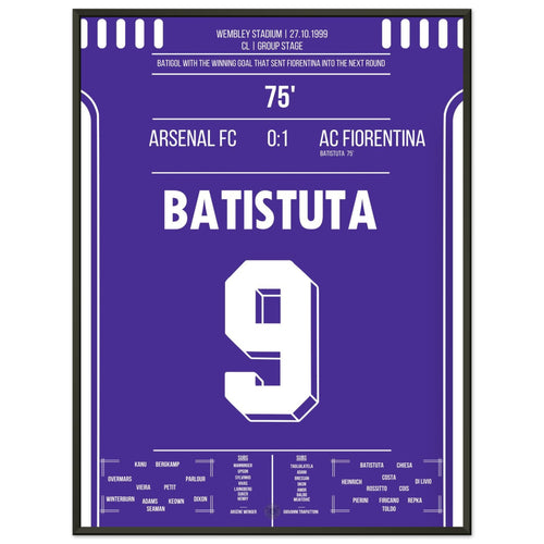 Batistuta schießt die Fiorentina in die nächste Runde 1999/00