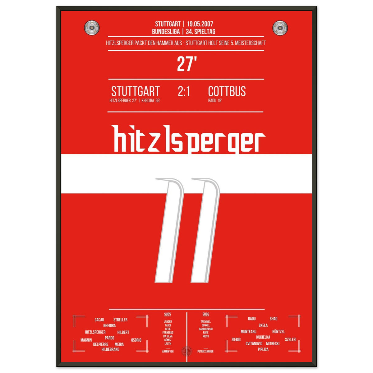 Hitzlsperger's hammer during Stuttgart's win of the 2007 championship