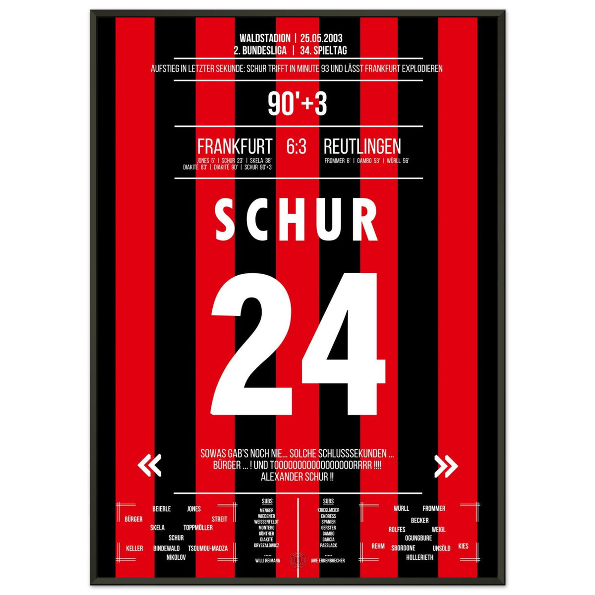 Schur crowns legendary comeback against Reutlingen in 2003