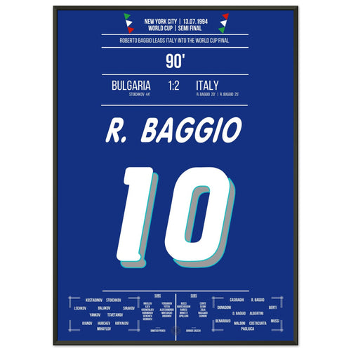Roberto Baggio leads Italy to the 1994 World Cup final with a brace