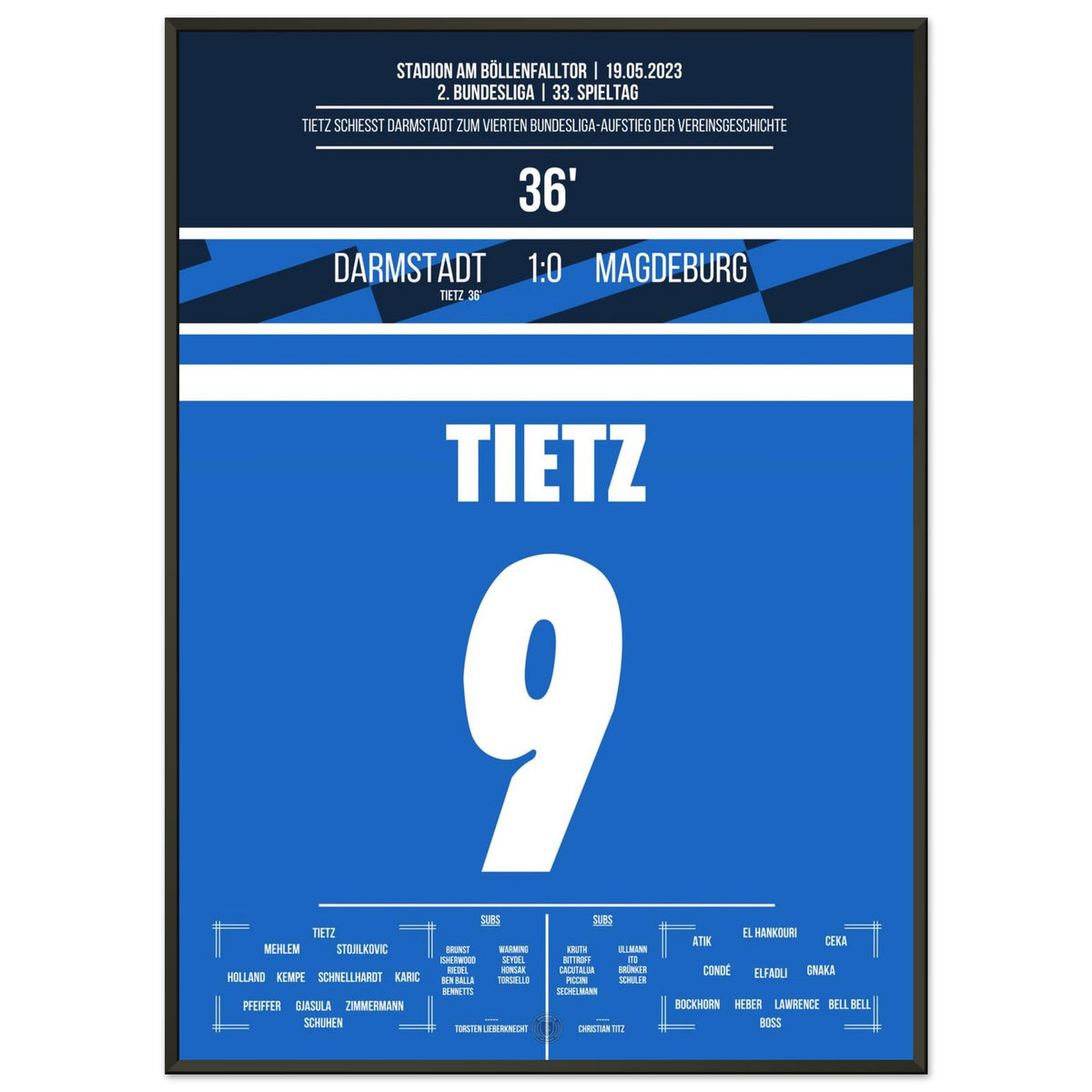 Darmstadt's return to the Bundesliga in 2023