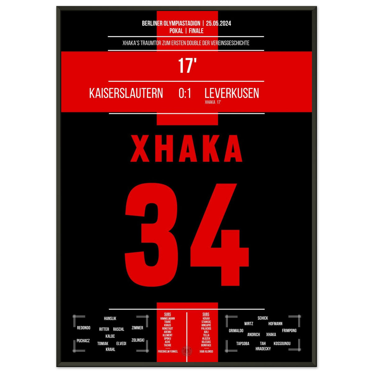 Xhaka's Traumtor bei Leverkusens erstem Double der Vereinsgeschichte