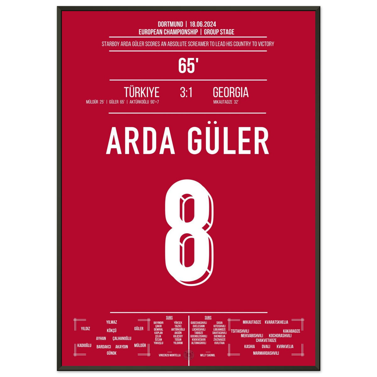 Arda Güler scores a dream goal for his home country to win against Georgia
