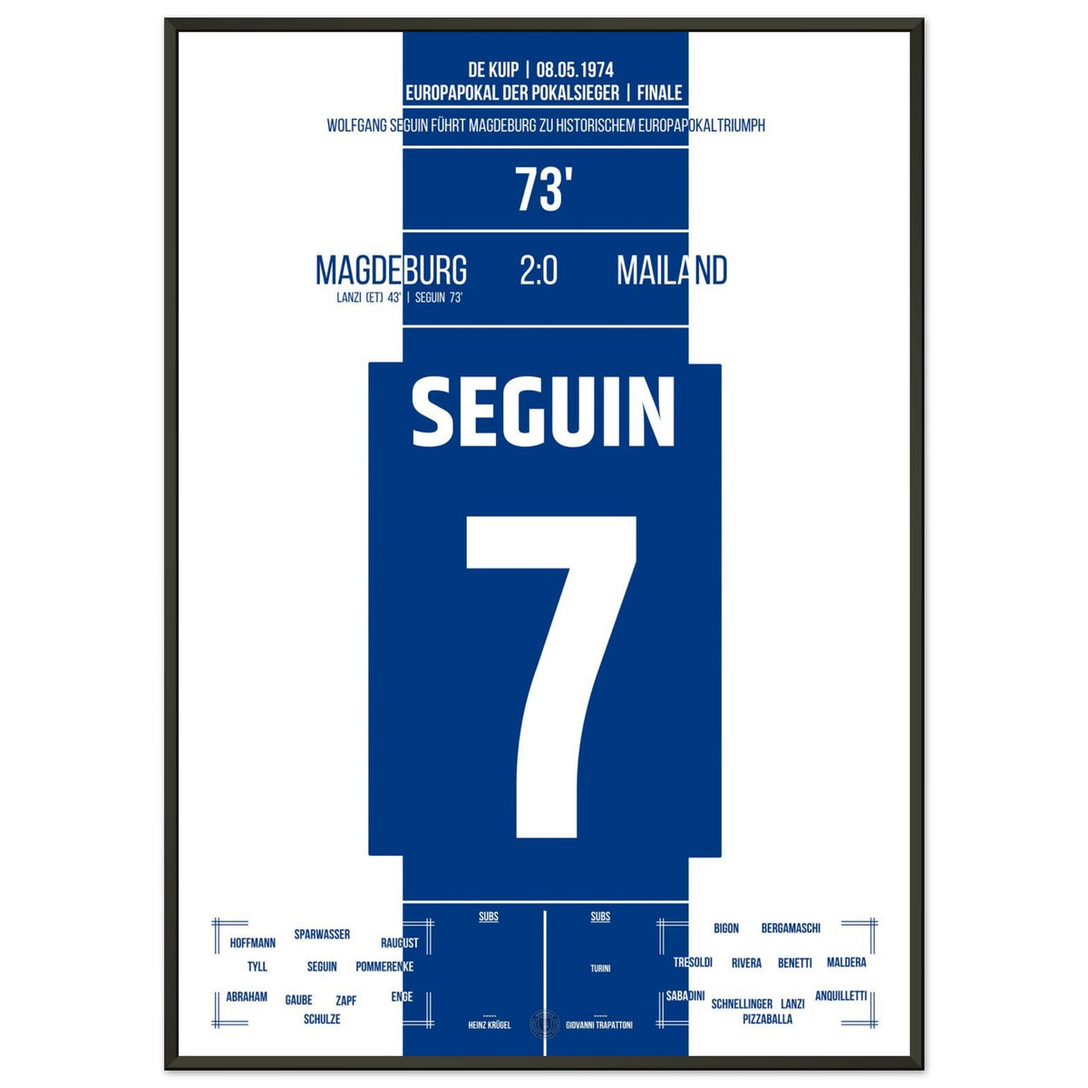 Seguin shoots Magdeburg to a historic European Cup victory in 1974