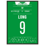 Long's Siegtreffer gegen Deutschland in 2015 50x70-cm-20x28-Schwarzer-Aluminiumrahmen