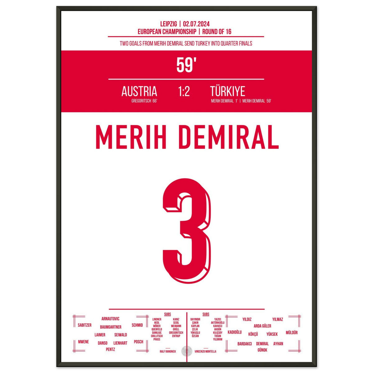 Double pack from Merih Demiral and thousands of Turks celebrate reaching the quarter-finals