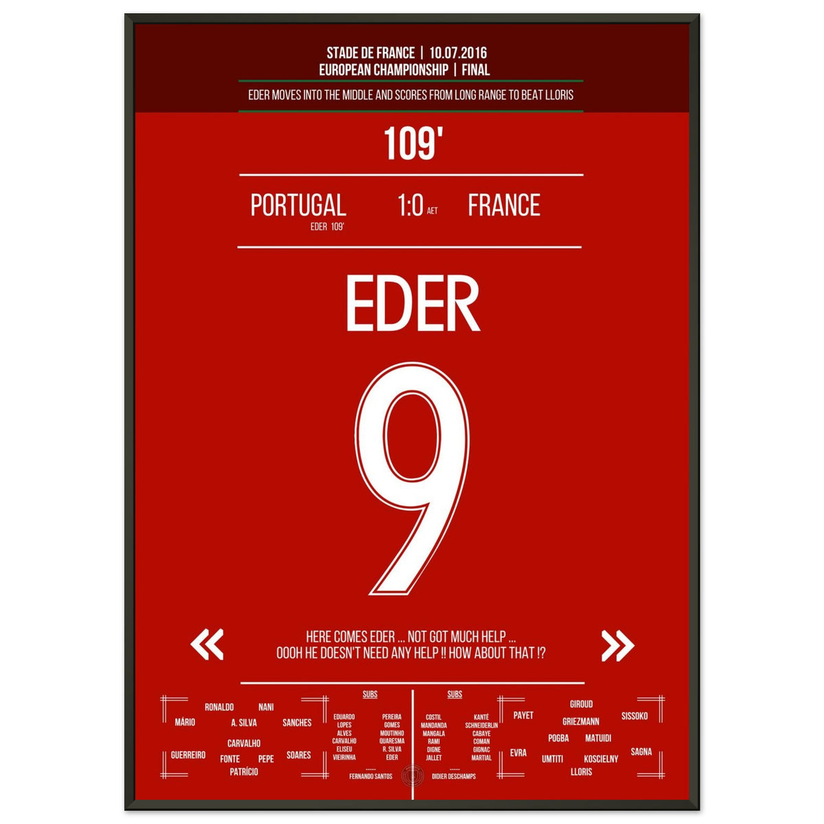 Eder schießt Portugal zum Europameistertitel