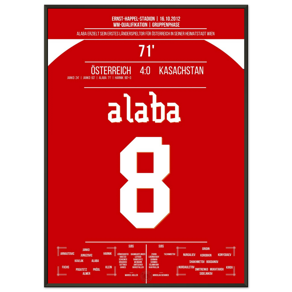 Alaba erzielt sein erstes Länderspieltor für Österreich
