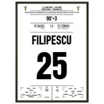Filipescu schießt den FC Zürich zur ersten Meisterschaft nach 25 Jahren 50x70-cm-20x28-Schwarzer-Aluminiumrahmen