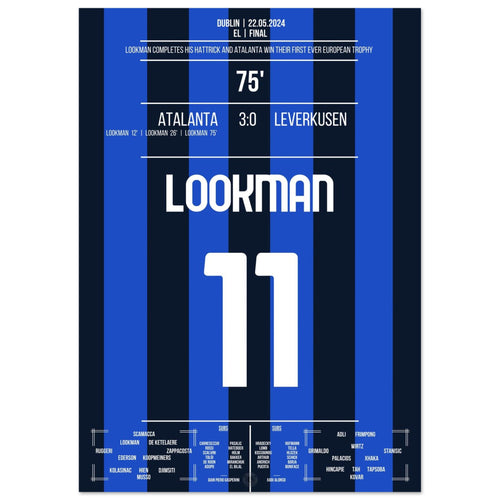 Lookman scores Atalanta's first European Cup triumph in the club's history with a hat trick