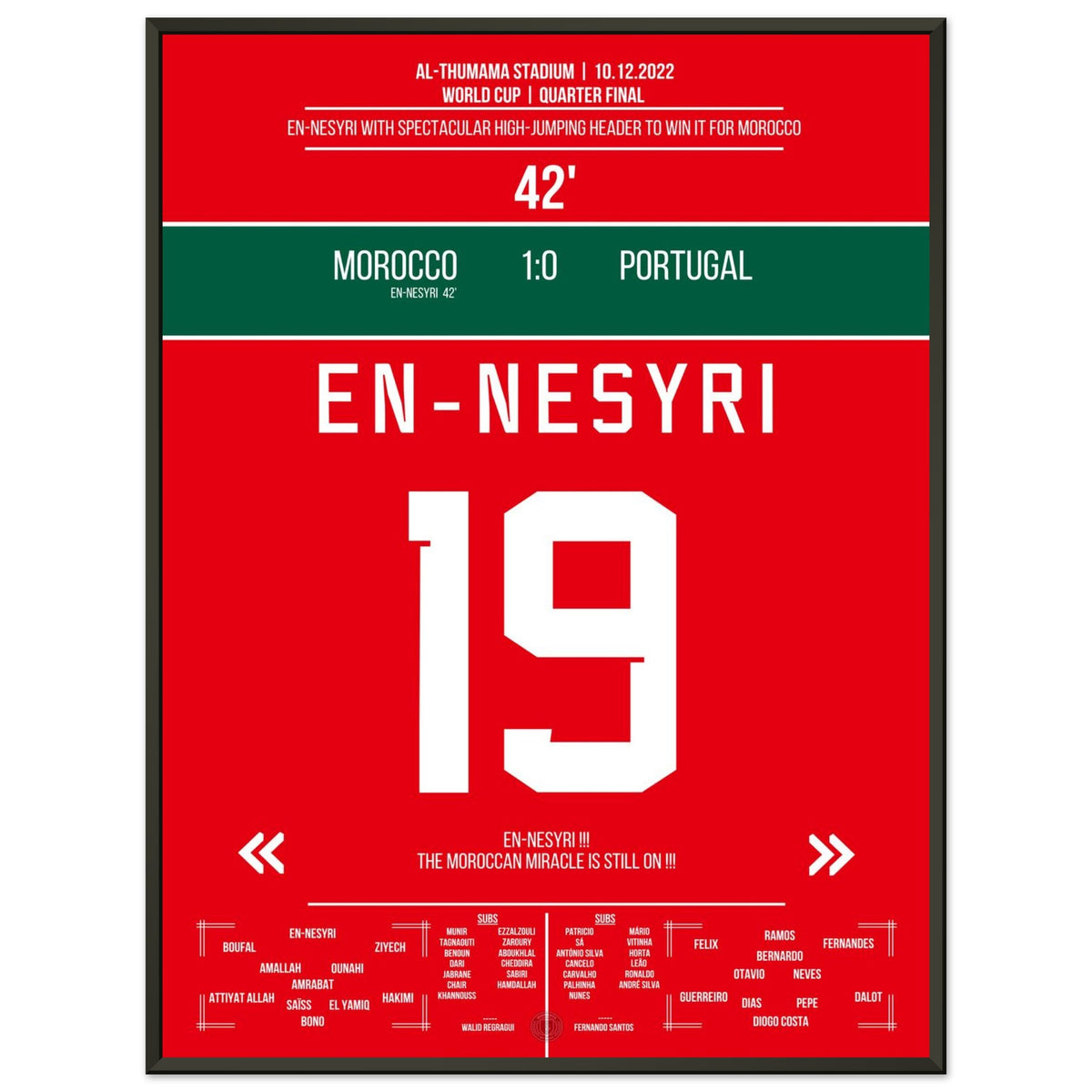 En-Nesyri header goal in Morocco's semi-final against Portugal