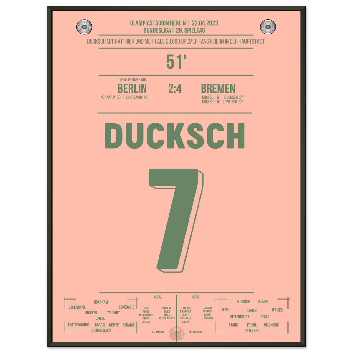 More than 20,000 Bremen fans celebrate in Berlin – Ducksch hat-trick towards staying in the league