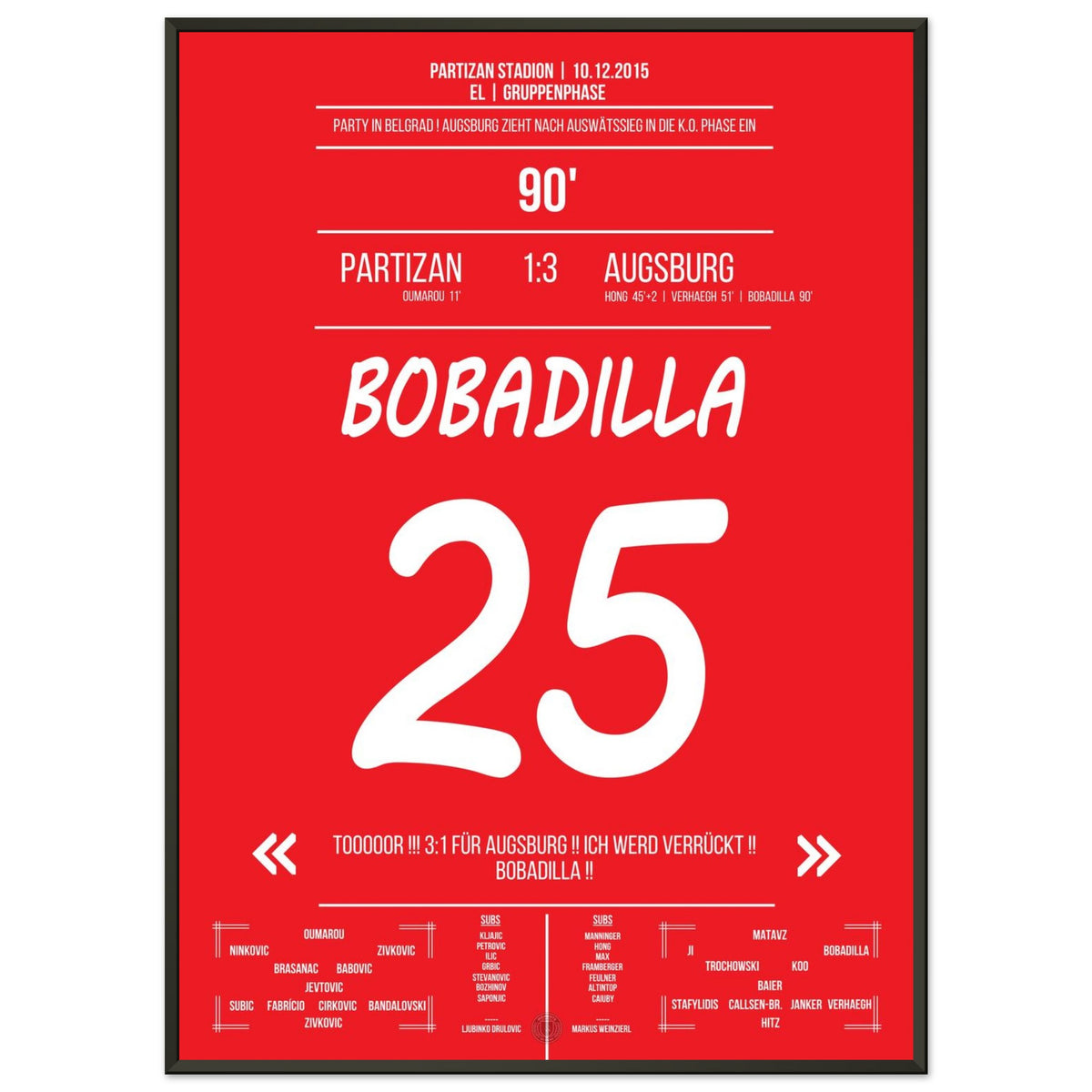 Augsburg Miracle - Bobadilla shoots Augsburg into the K.O.  round