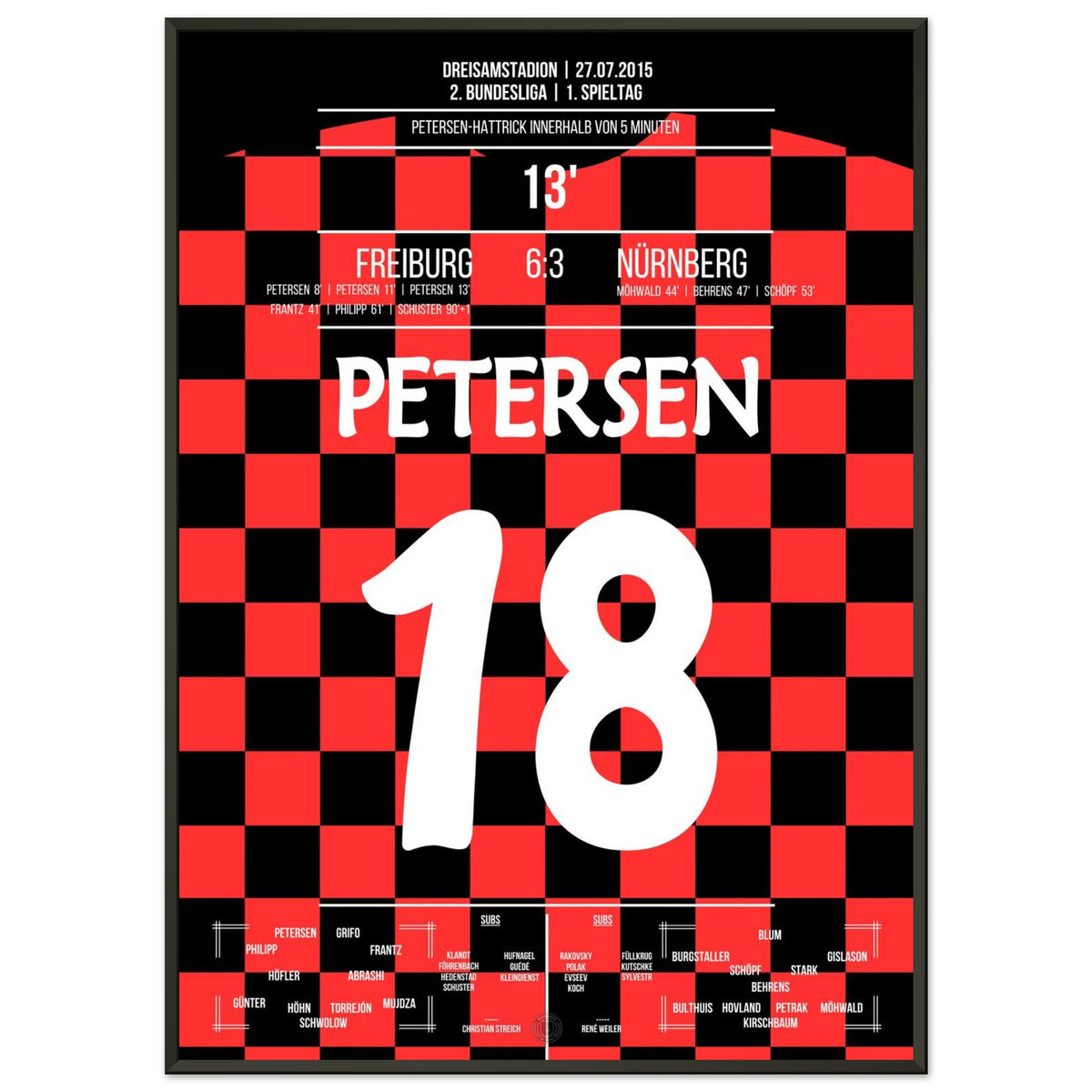 Petersen's 5-minute hat trick