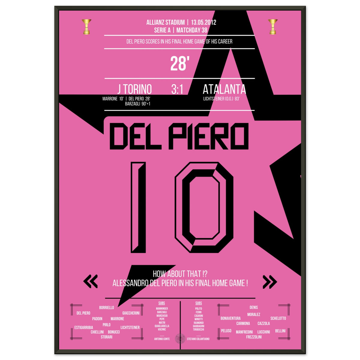 Del Piero's perfect farewell goal against Atalanta in 2011/12