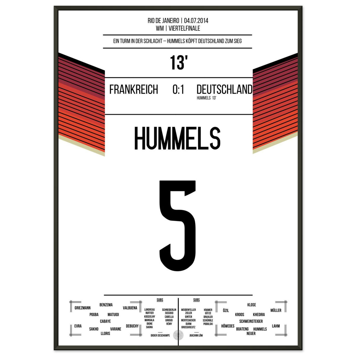 Hummels heads Germany into their fourth World Cup semi-final in a row