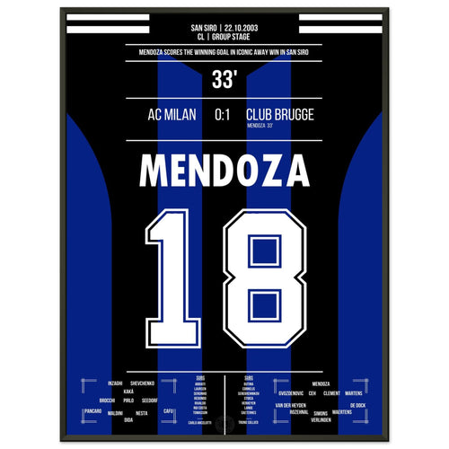 Mendoza scores in the legendary away win at San Siro in 2003