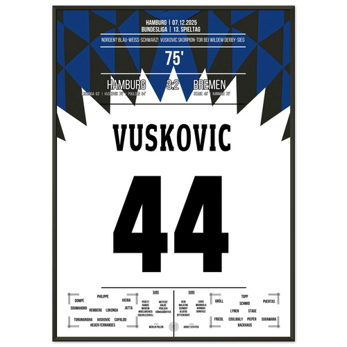 Vuskovic scorpion goal in victory in the northern derby