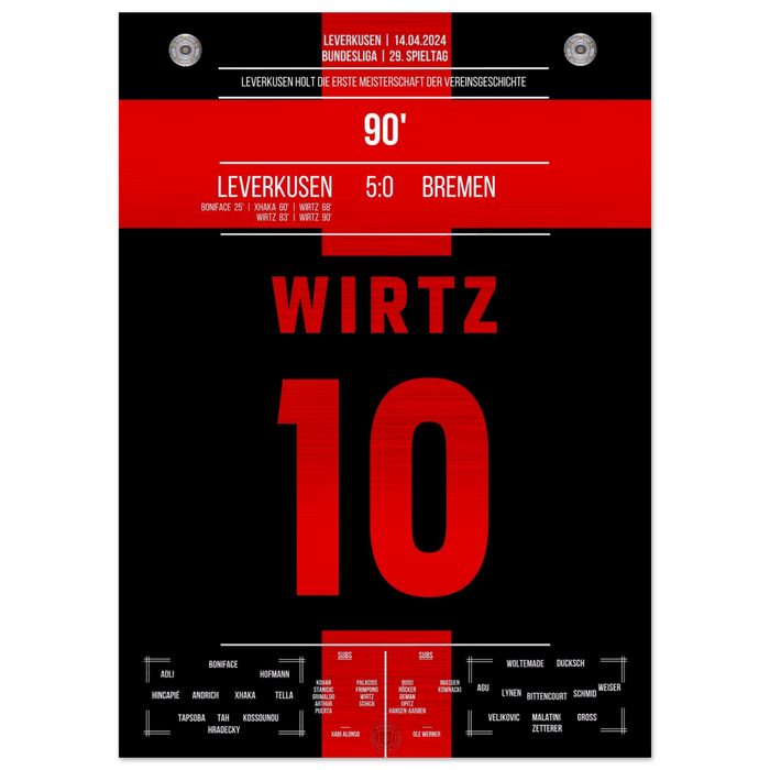 (Metal Print) Leverkusen's first championship title