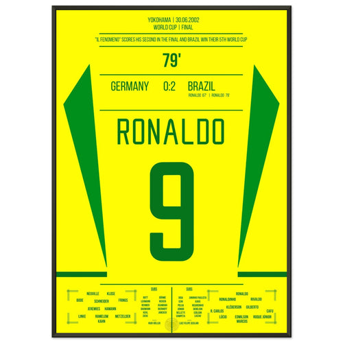 Ronaldo Il Fenomeno Doppelpack für Brasilien WM Finale 2002 gegen Deutschland
