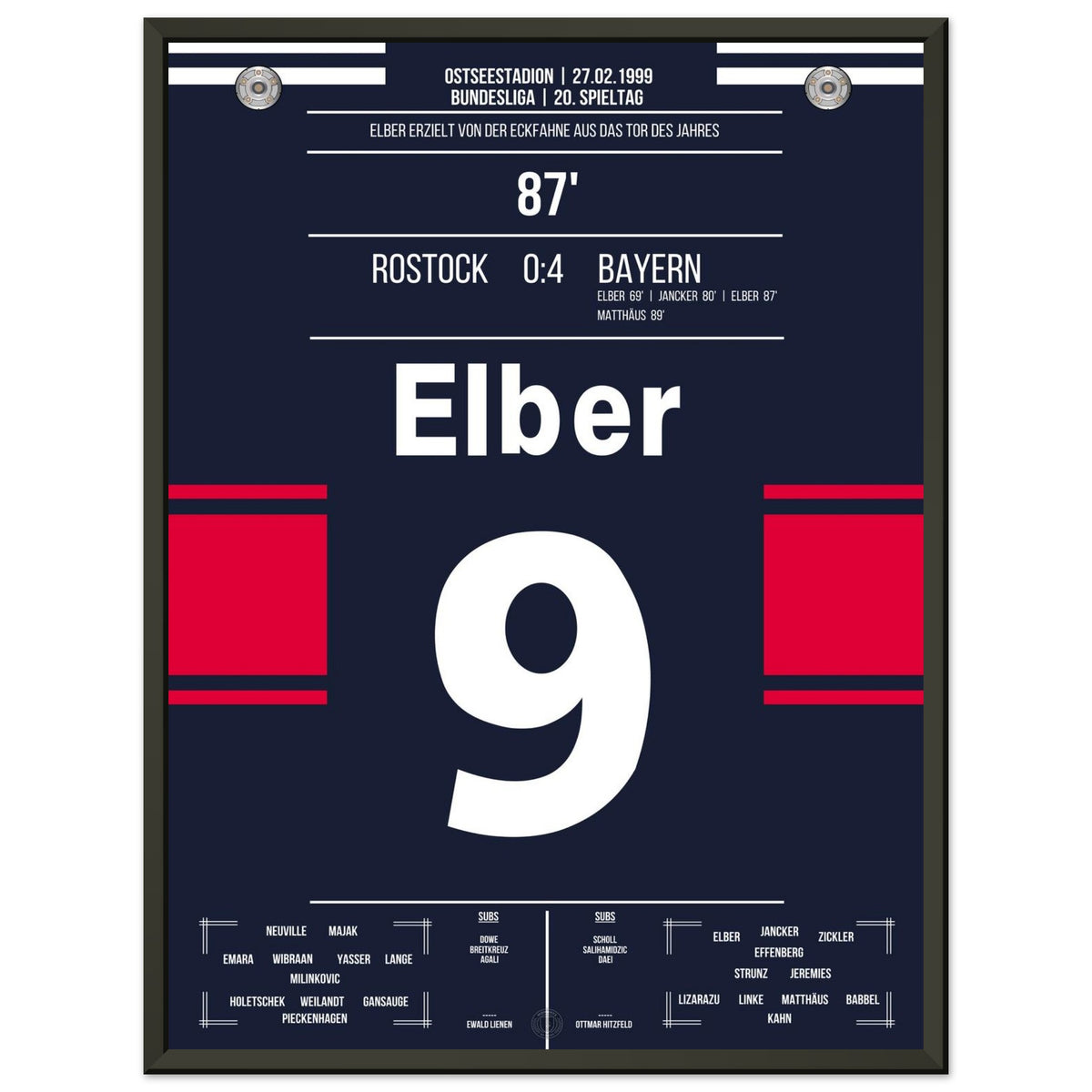 Elber's goal from the corner flag in 1999