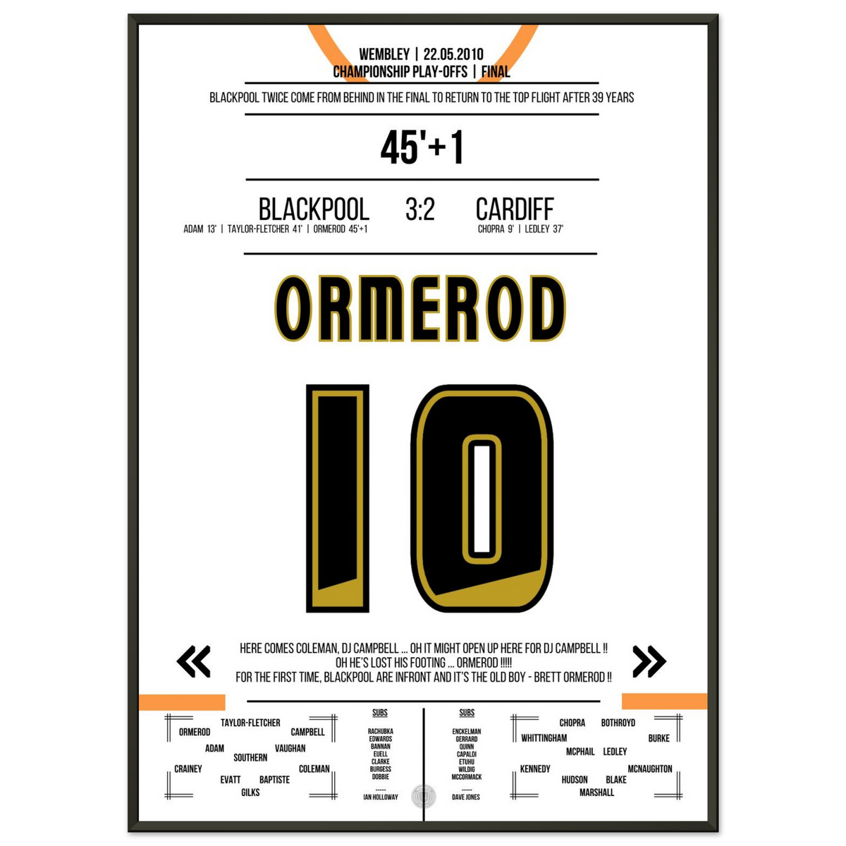 Ormerod goal and Blackpool celebrate promotion to the Premier League