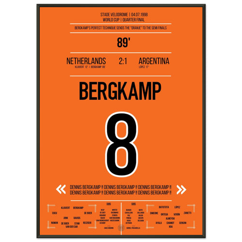Dennis Bergkamp's dream goal at the 1998 World Cup quarter-final Netherlands vs Argentina