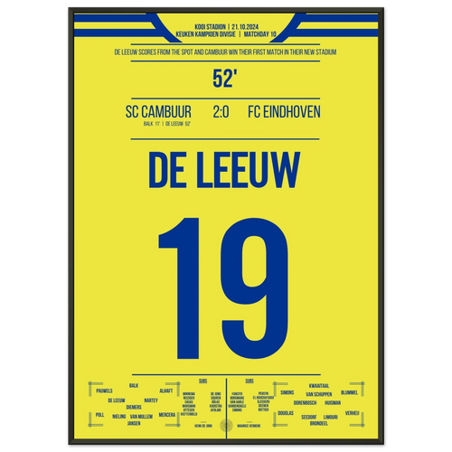 Cambuur's historic first win in the new stadium