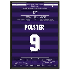 Austria gewinnt nach 10-Tore-Spektakel das Cup-Derby gegen Rapid 1986 50x70-cm-20x28-Schwarzer-Aluminiumrahmen