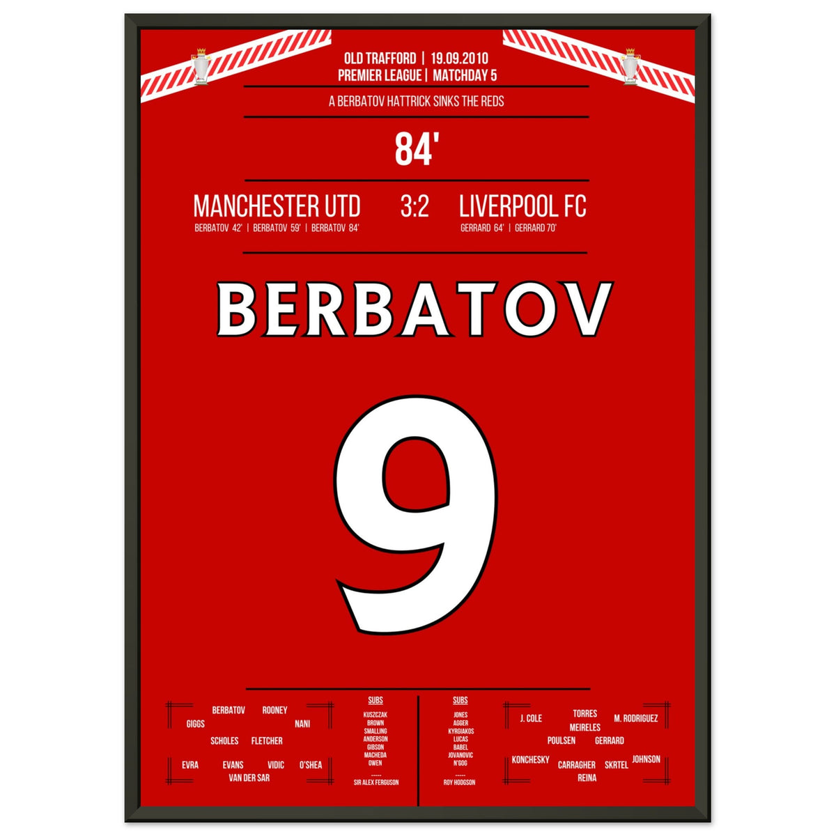 Berbatov hat-trick sinks Reds in 2010 derby