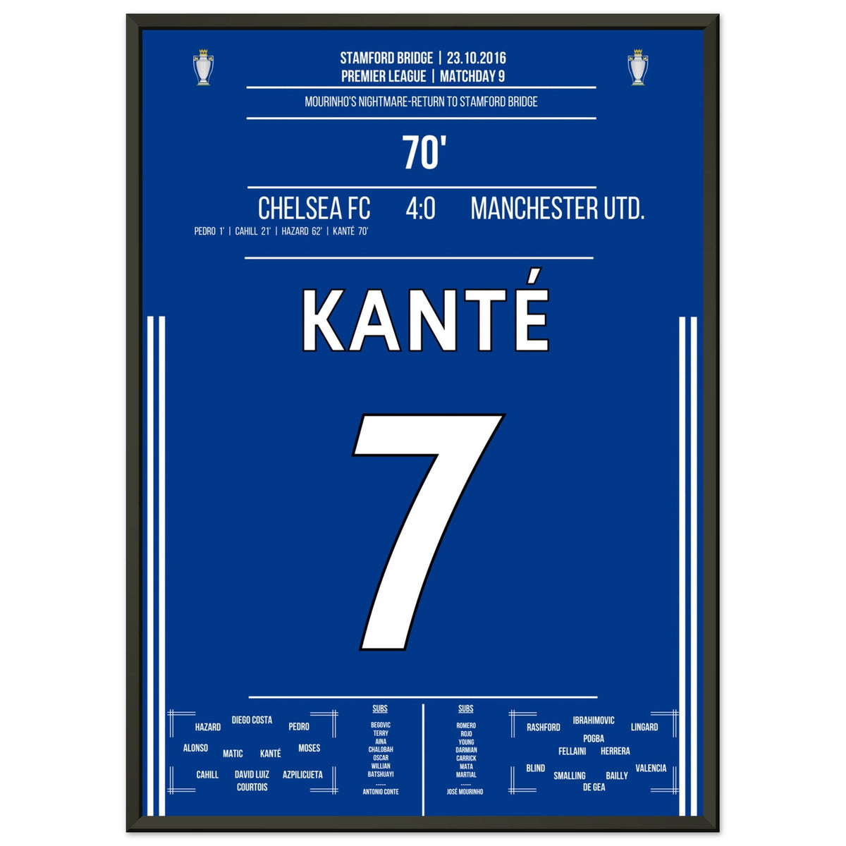 Kanté's solo goal in Mourinho's nightmare return to Stamford Bridge